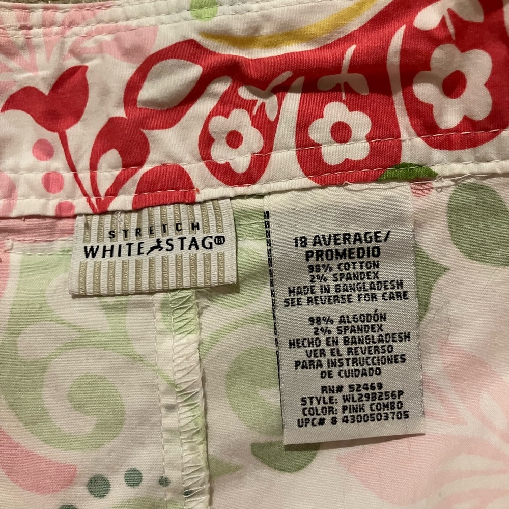 White Stag Pink and Green Floral Skirt - Picture 5 of 7